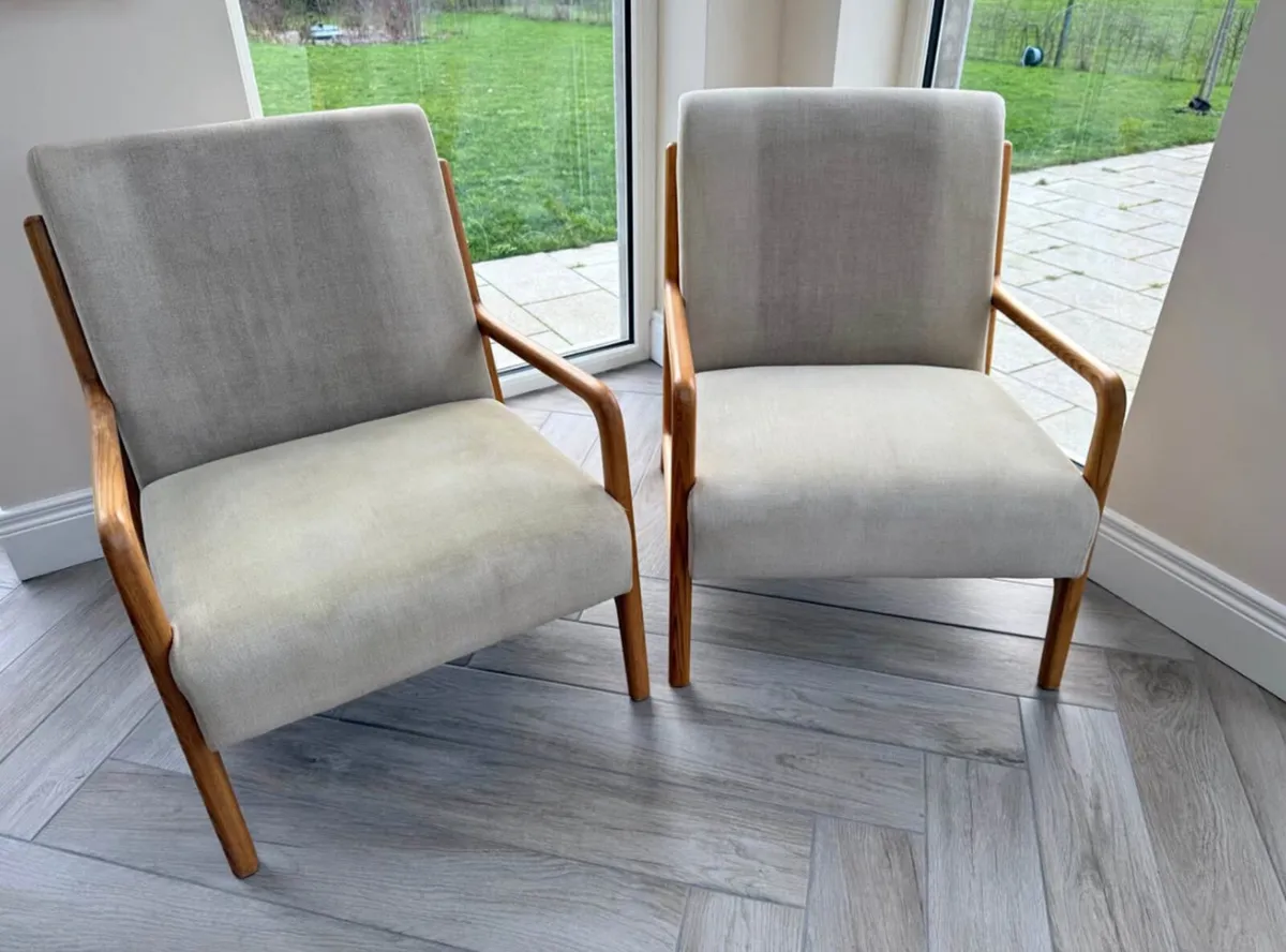 Two Danish style lounge chairs from Zara home - Image 1