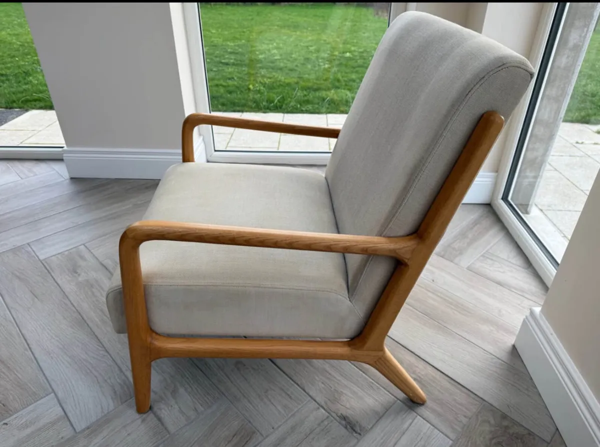 Two Danish style lounge chairs from Zara home - Image 2