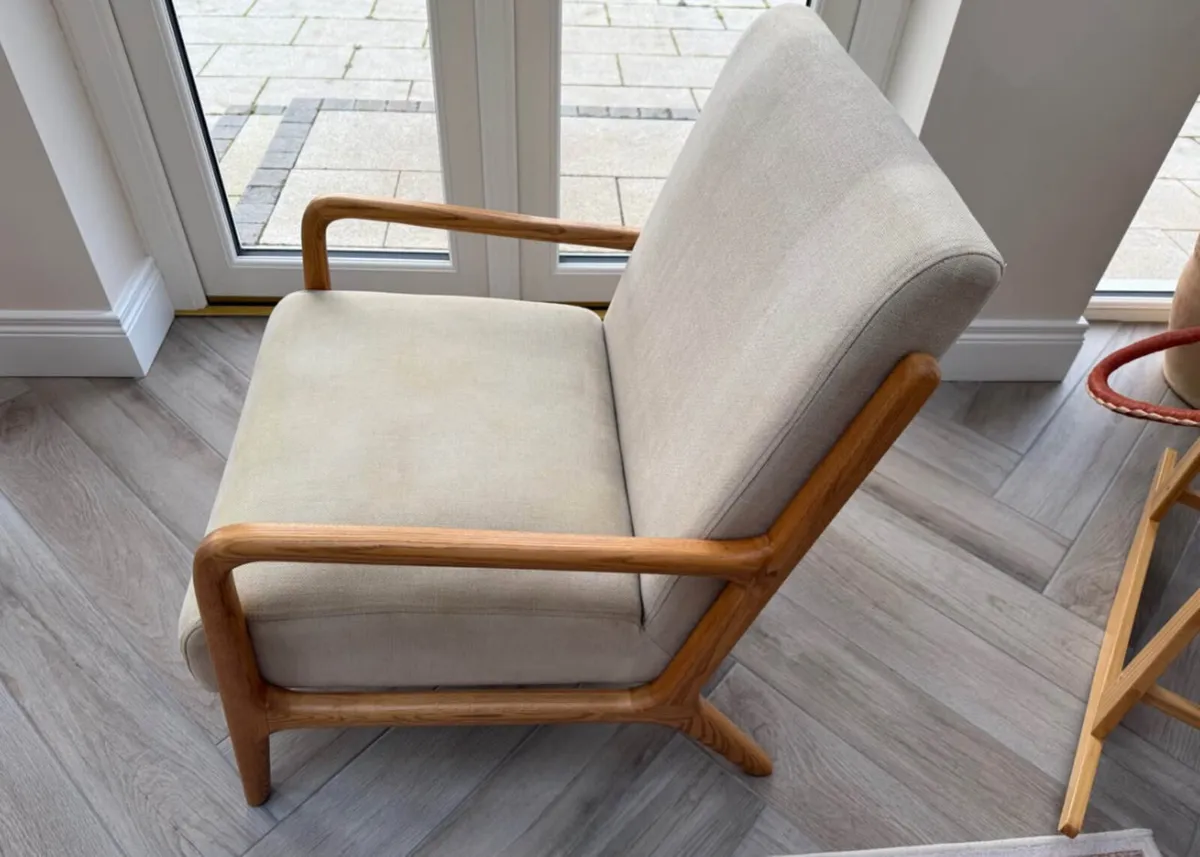 Two Danish style lounge chairs from Zara home - Image 3