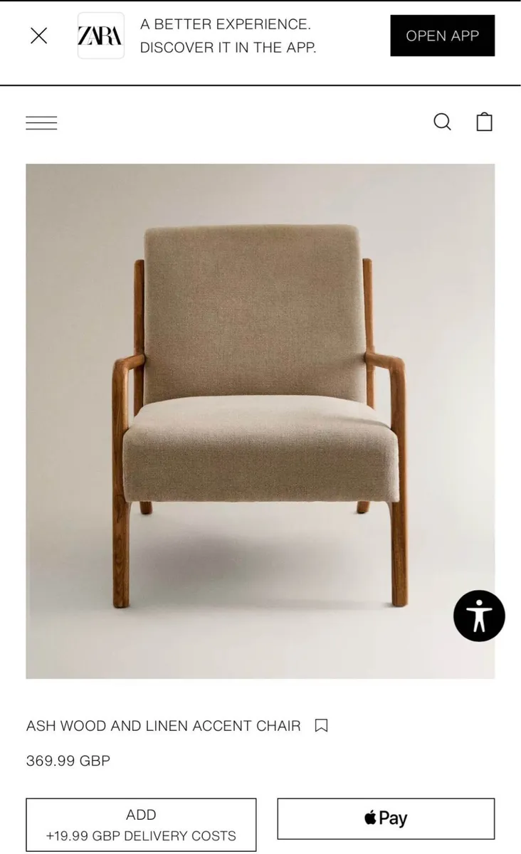 Two Danish style lounge chairs from Zara home - Image 4