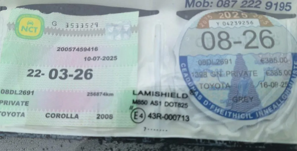 08 COROLLA 1.4 tax and nct - Image 2