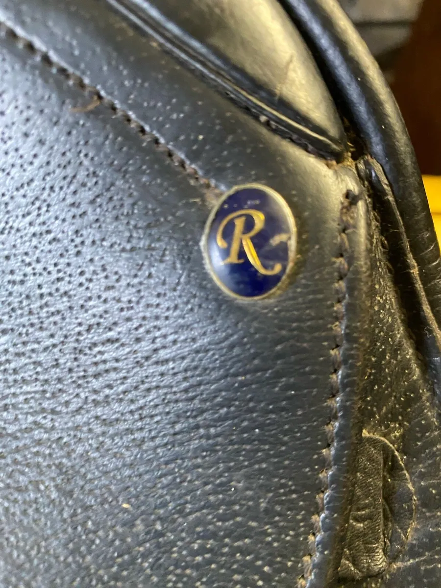 17” WIDE black Leather saddle - Image 1