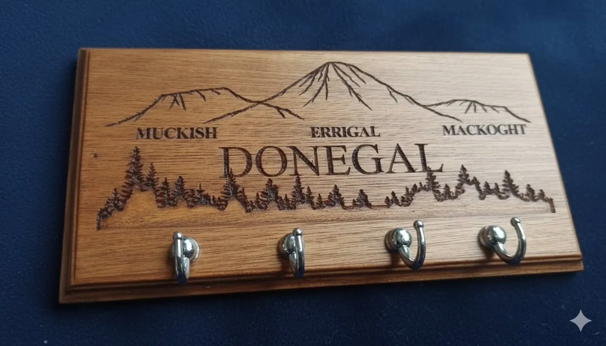 ☘️Donegal peaks wooden key rack-Errigal/ Muckish - Image 1