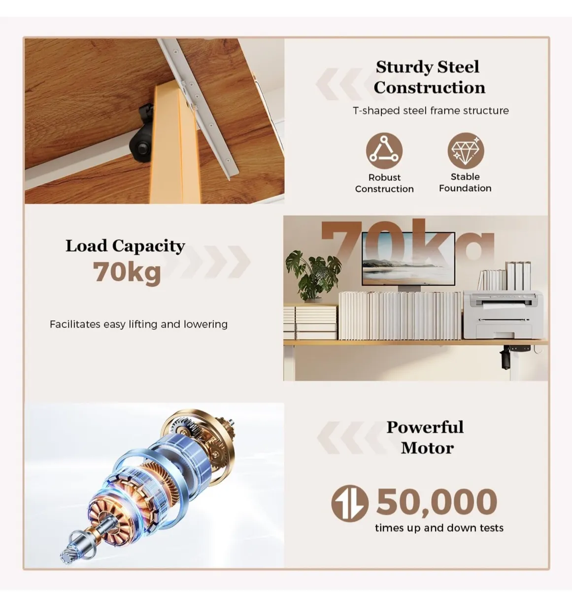 Ergonomic Standing Desk, 120 x 60 cm - Image 4