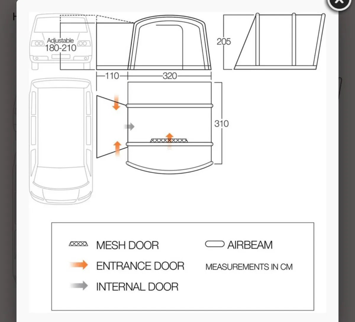 Vango cove || air drive away awning - Image 2