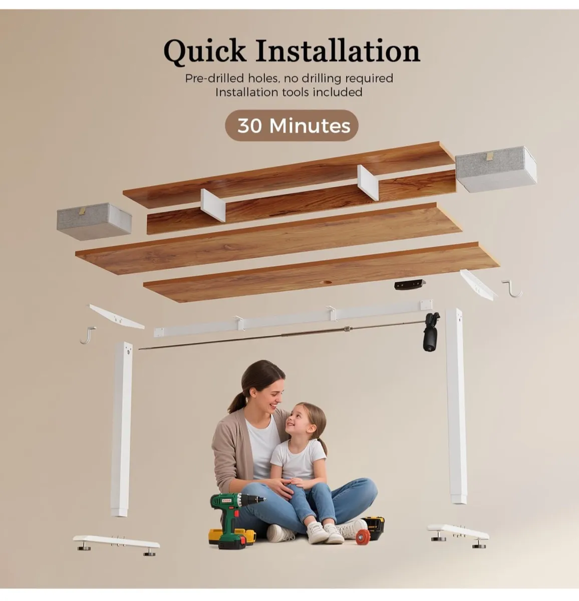 Ergonomic Standing Desk, 120 x 60 cm - Image 4