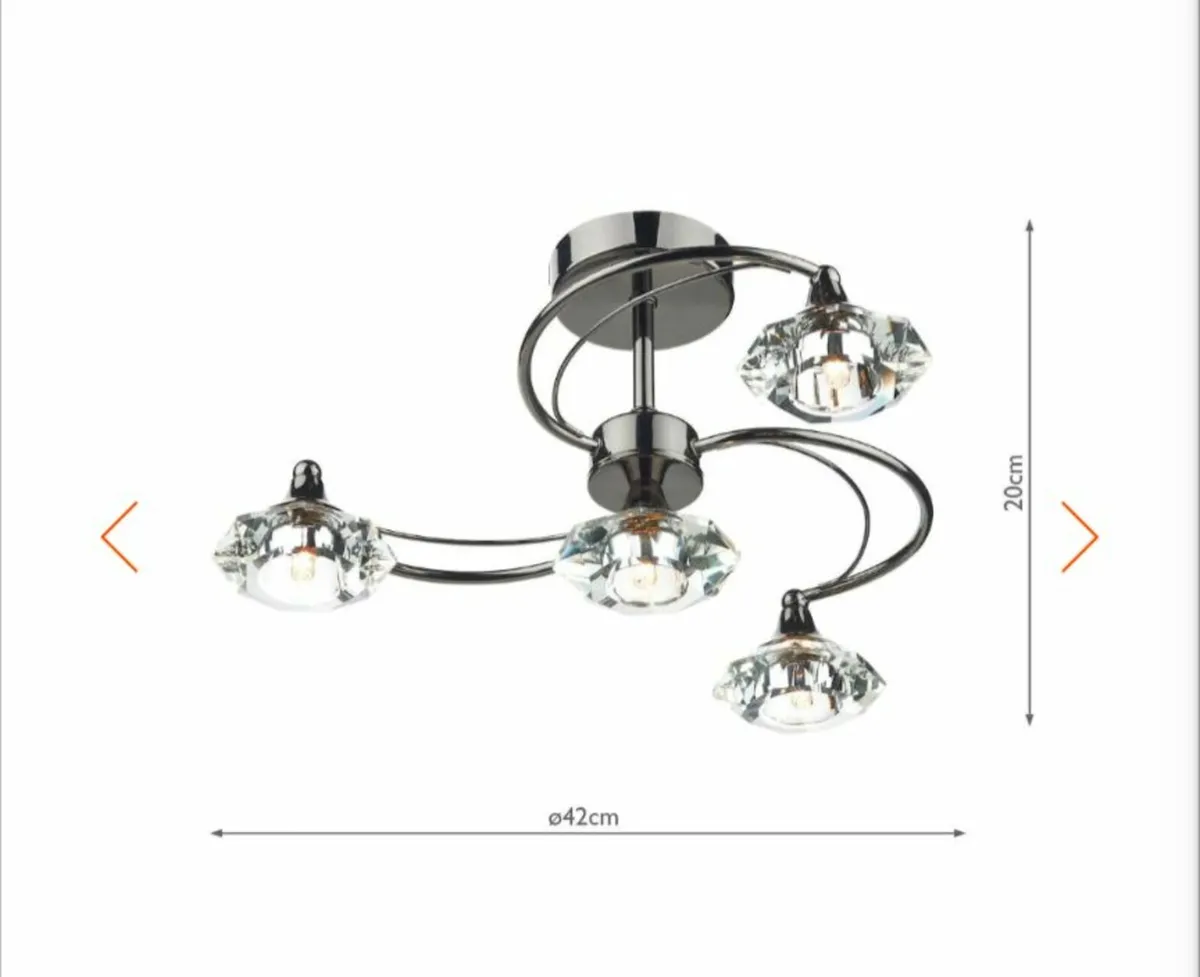 Set of Three Ceiling Light Units - Image 1
