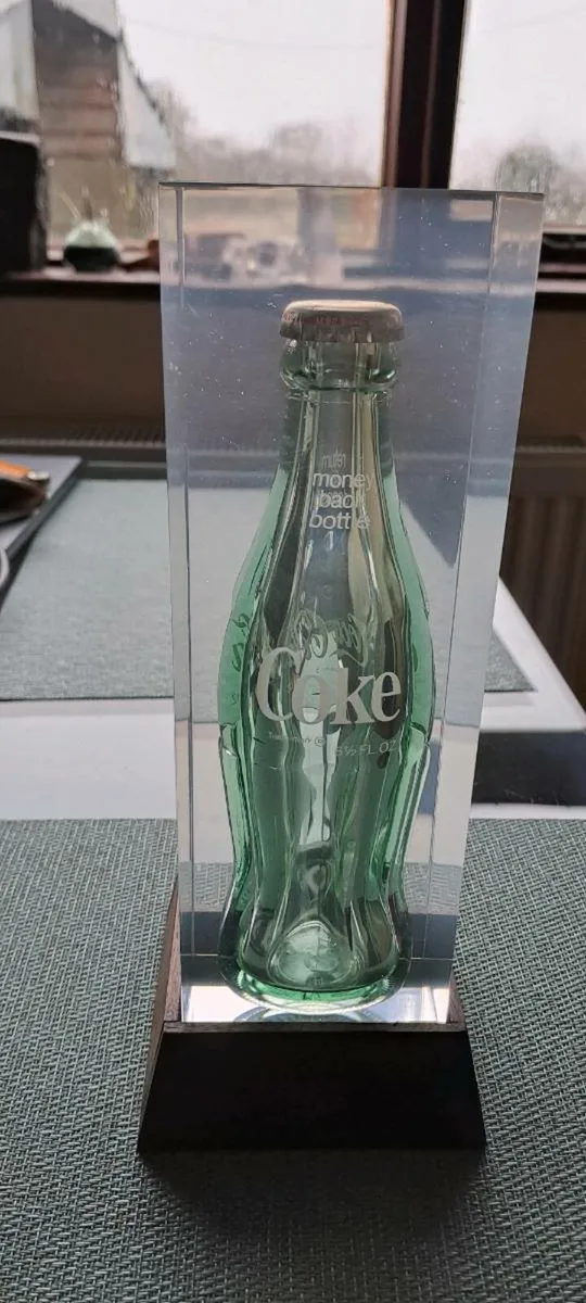 Coca Cola bottle in acrylic block. - Image 3