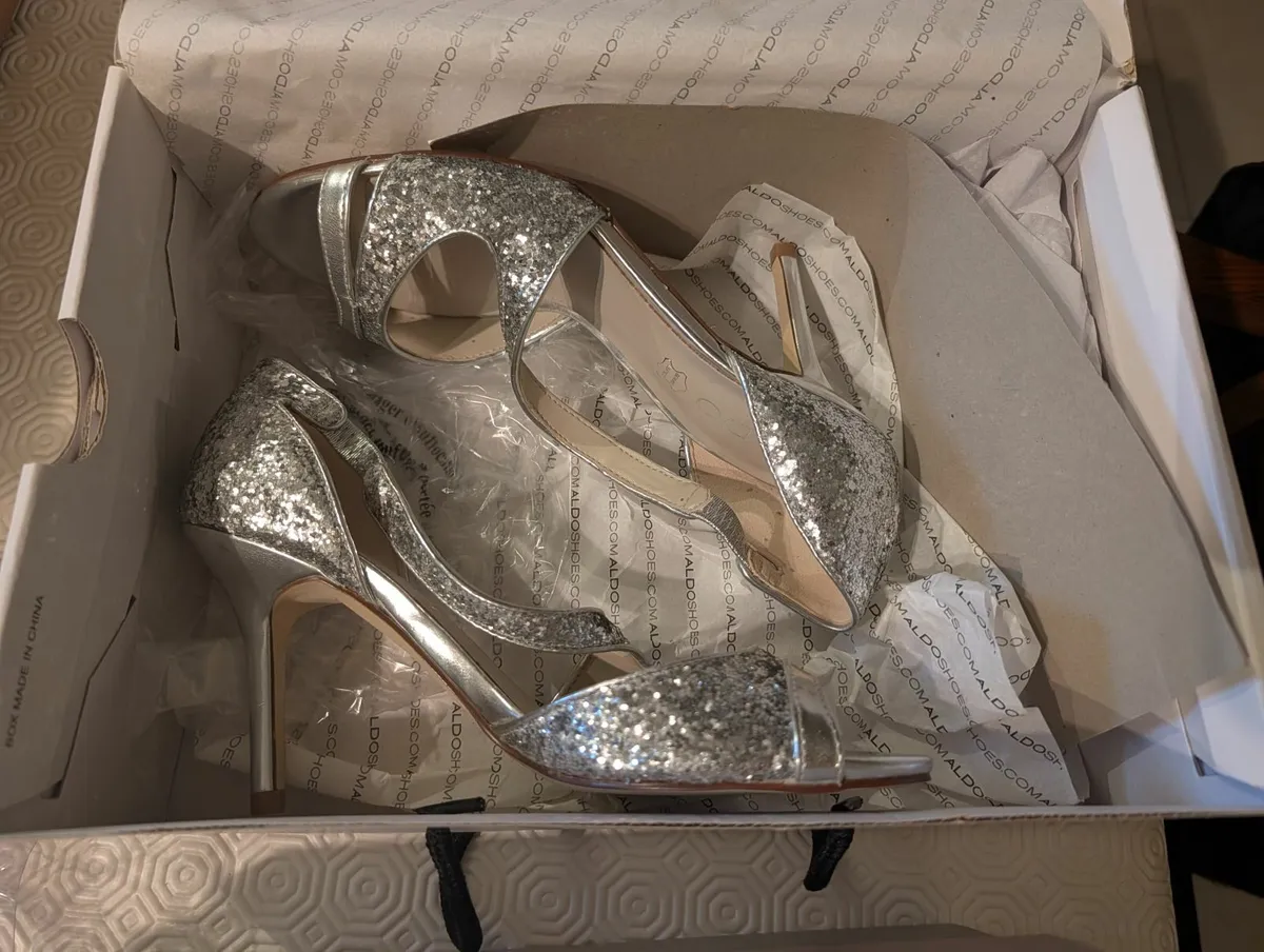 Brand new silver sandals size 37 - Image 1