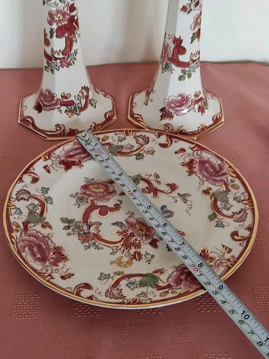 Vintage Mason's Red Mandalay octagonal candlestick - Image 3