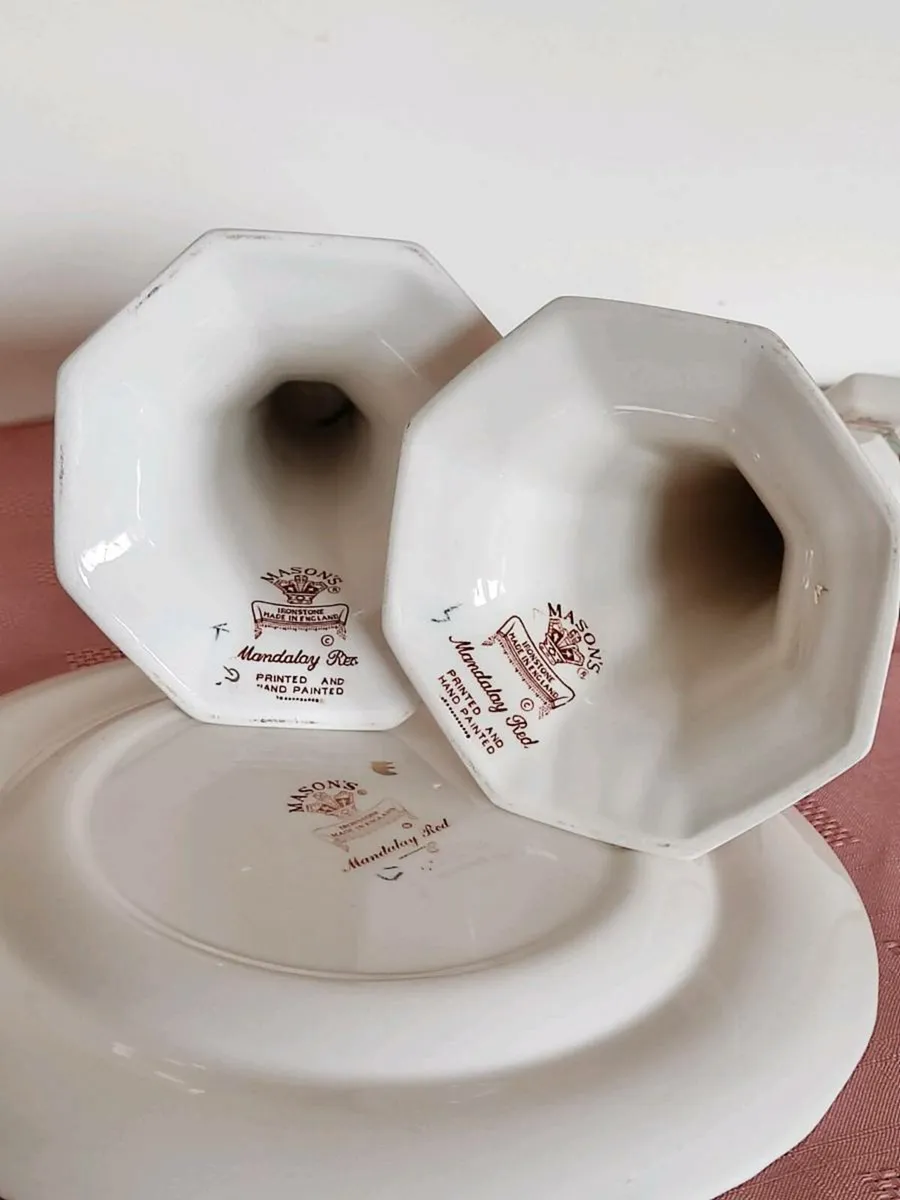 Vintage Mason's Red Mandalay octagonal candlestick - Image 4