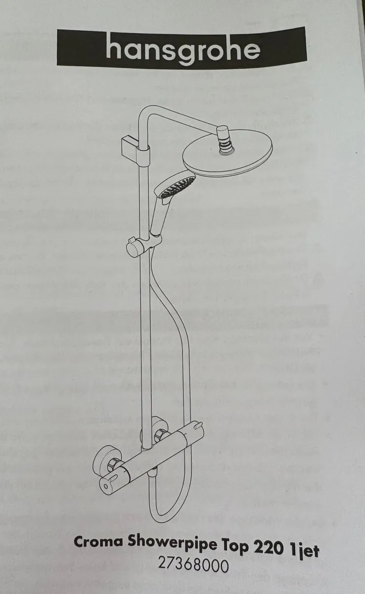 Hansgrohe Croma Thermostat Chrome Shower - Image 3