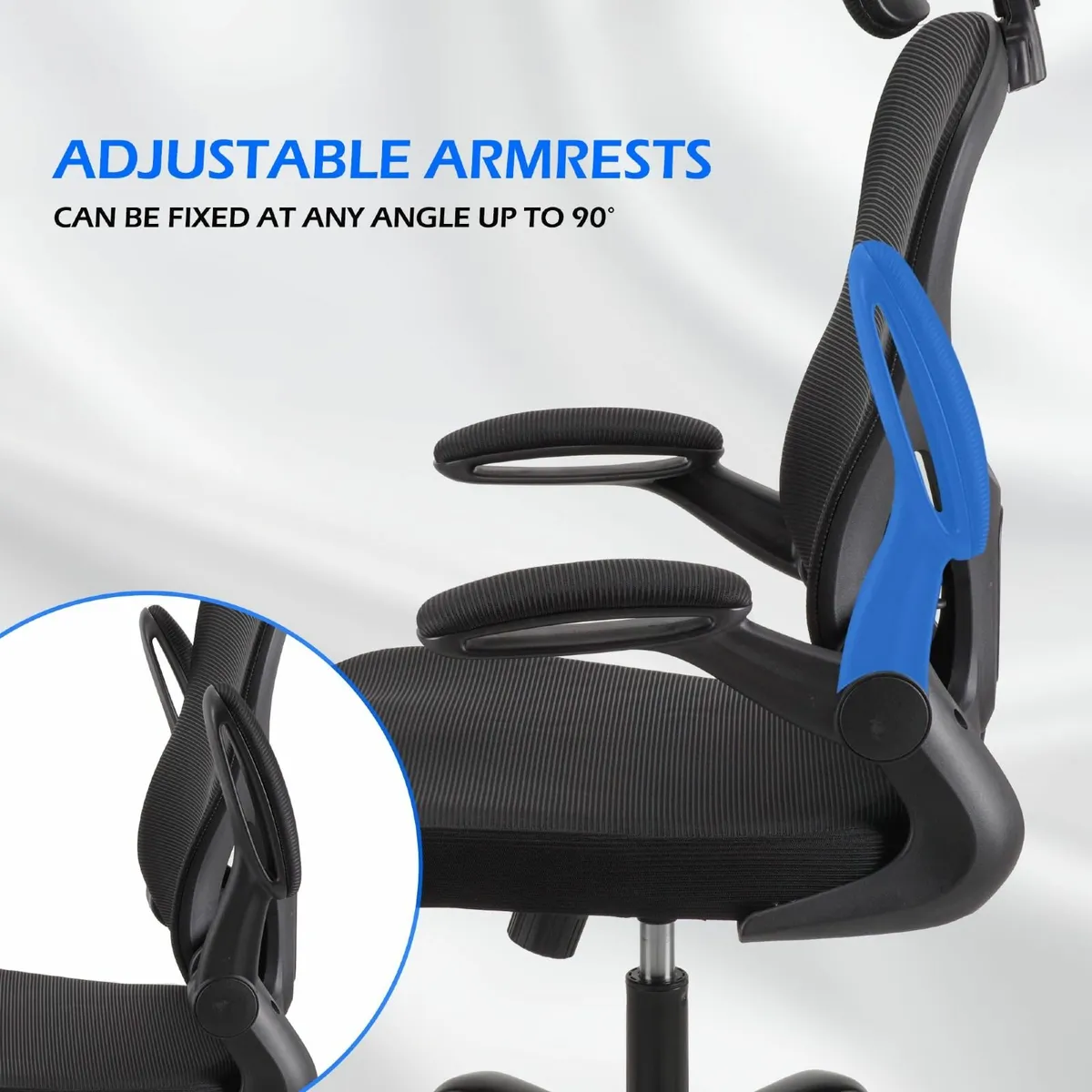 Adjustable headrest office chair high ergonomic - Image 4