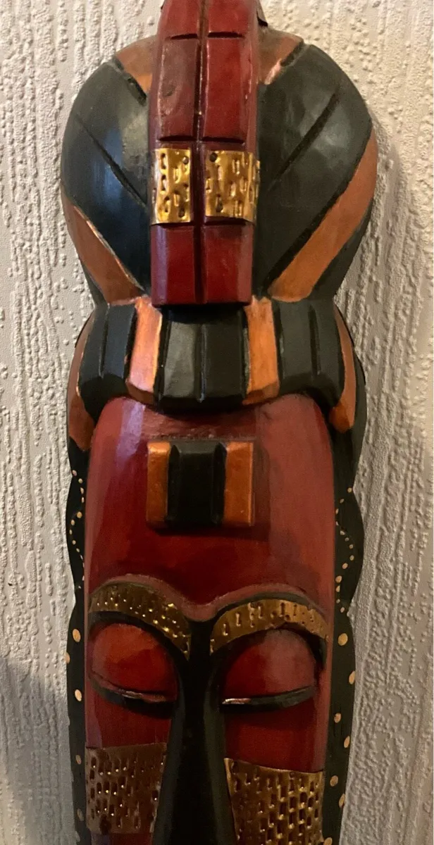Rare Carved West African Ceremonial Wooden Mask - Image 2
