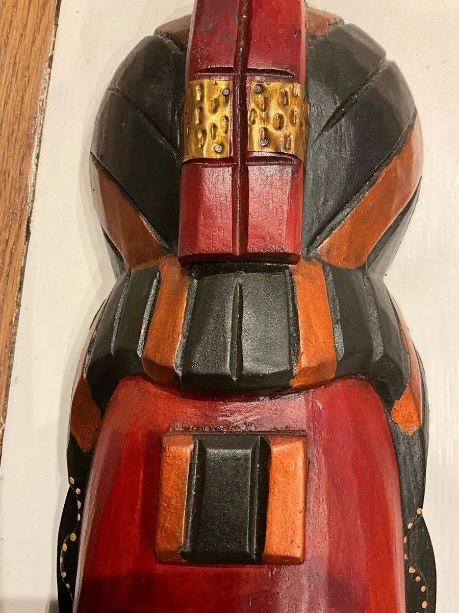 Rare Carved West African Ceremonial Wooden Mask - Image 4