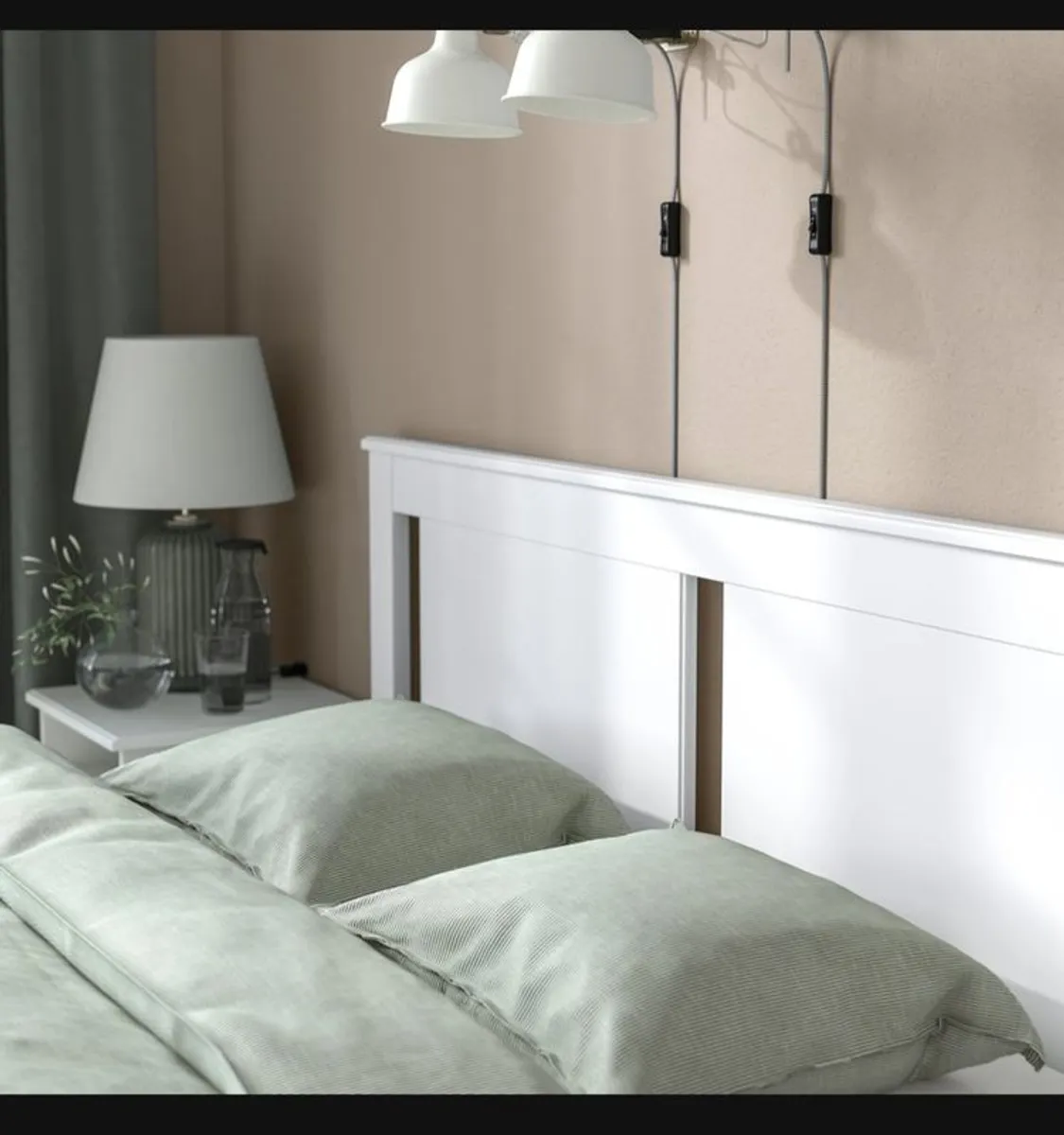 IKEA Songesand Double Bed Frame with 2 Storage Drawers - mattress or bed linen not included - Image 1