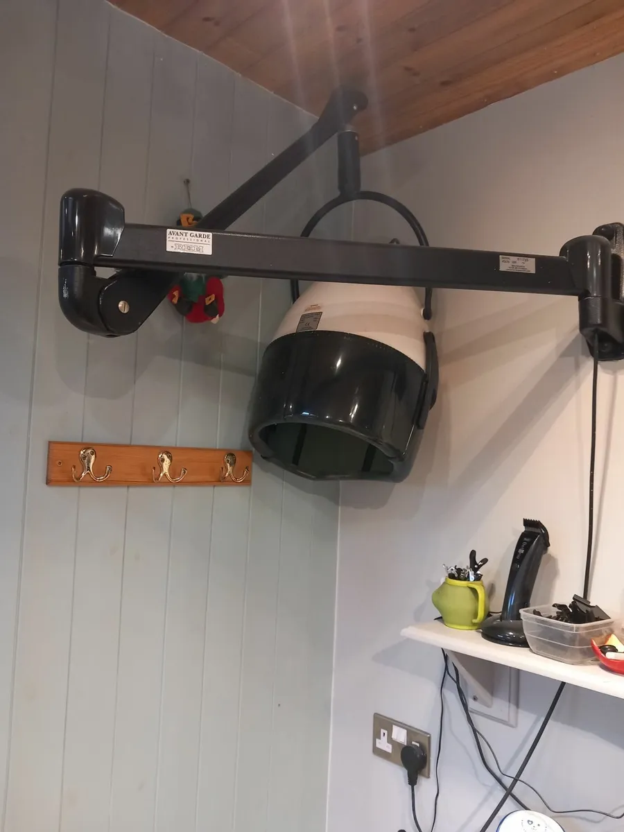 Wall mounted hood hair dryer