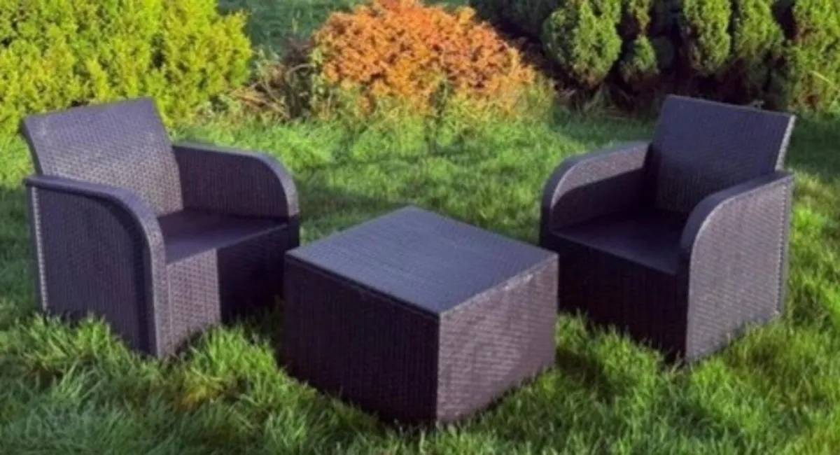 3-Piece Rattan Garden Furniture Set - Image 2