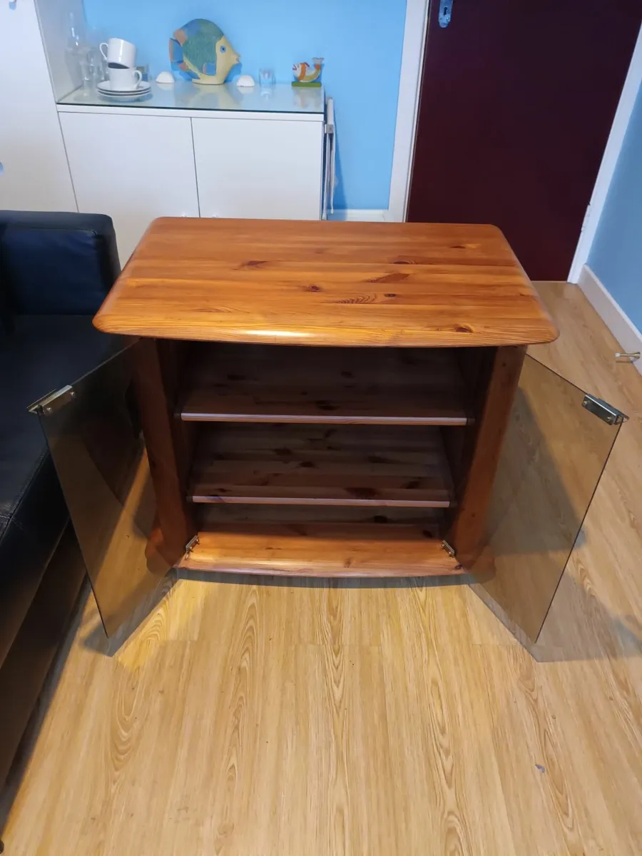 Solid Wood and Glass TV Stand - Image 2
