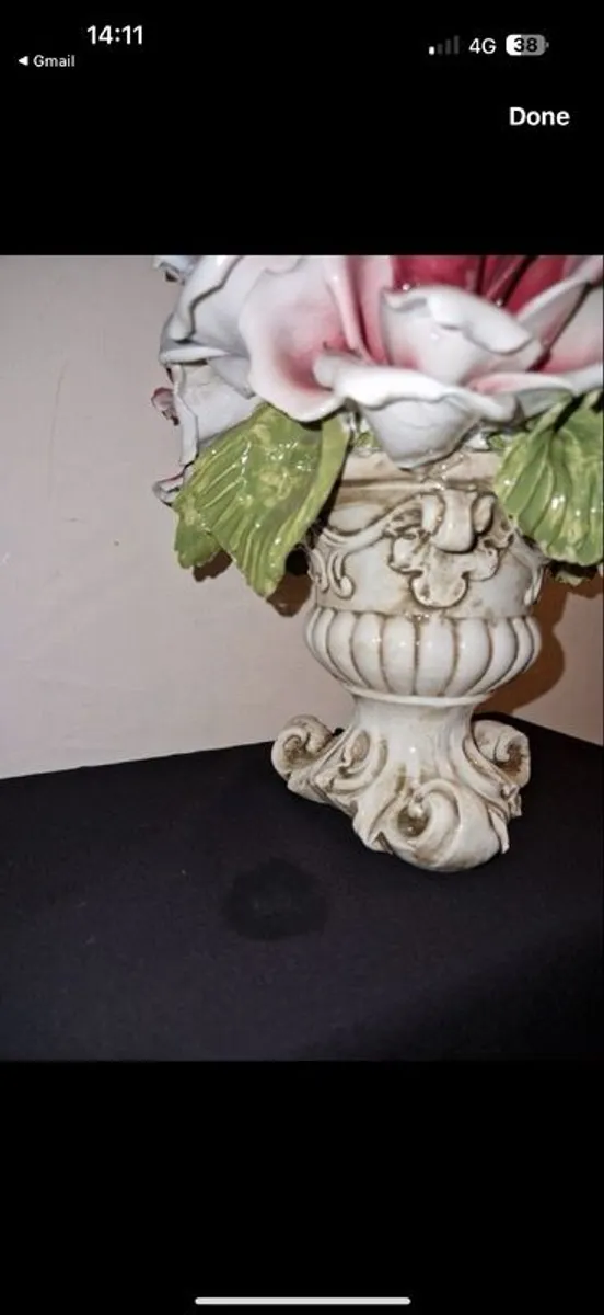 Vintage Regal Bassano  Porcelaine Rose Bouquet Centrepiece - Image 2
