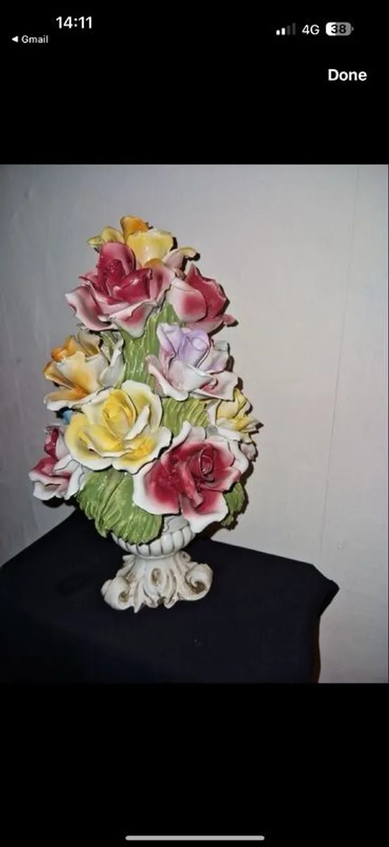 Vintage Regal Bassano  Porcelaine Rose Bouquet Centrepiece - Image 3