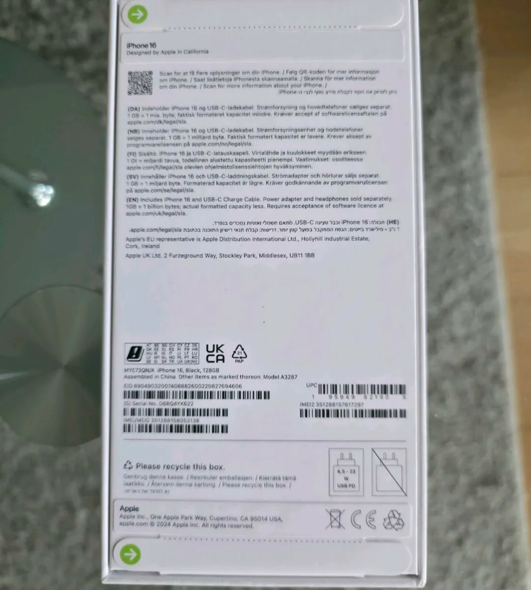 Apple Iphone 16 128GB IRISH - Image 2