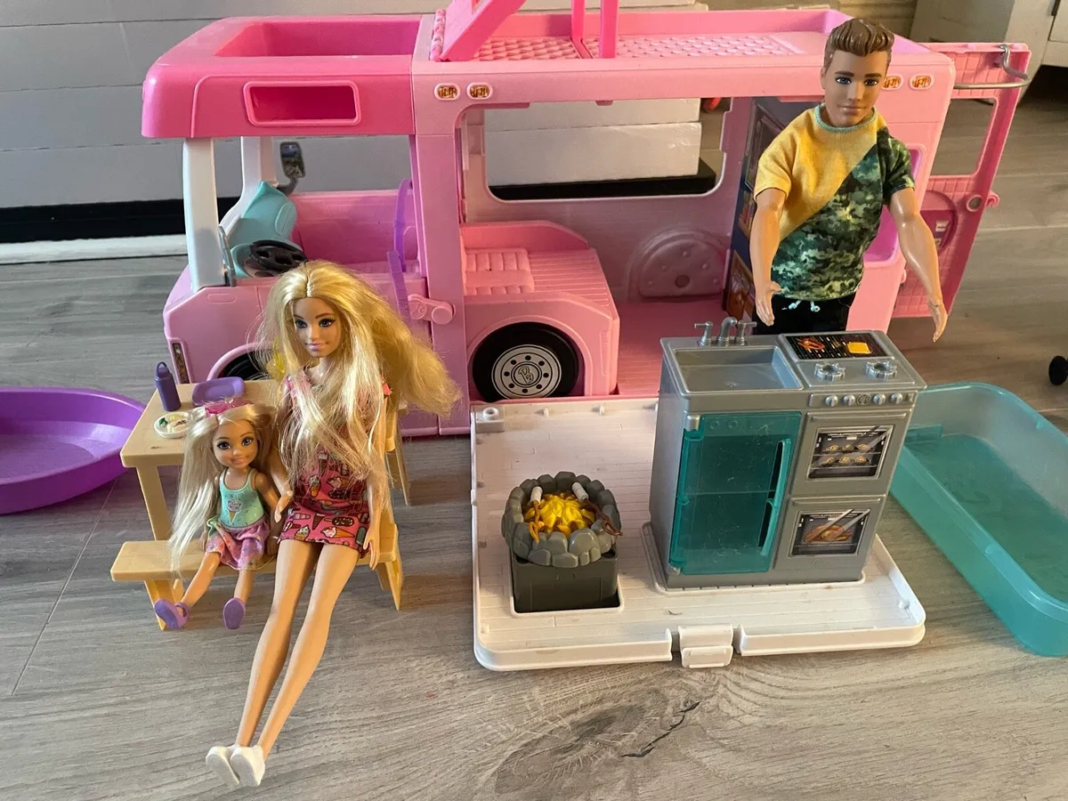 Barbie Camper Van, Chelsea House & Dolls - Image 3