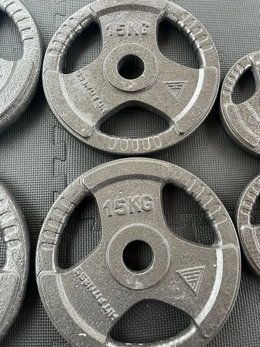 Hit fitness 90kg Cast Iron Weight Plate set - Image 3
