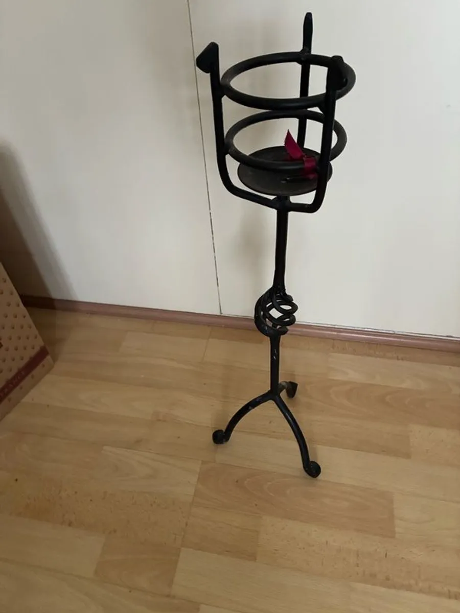 Iron Floor Candle Holder - Image 2