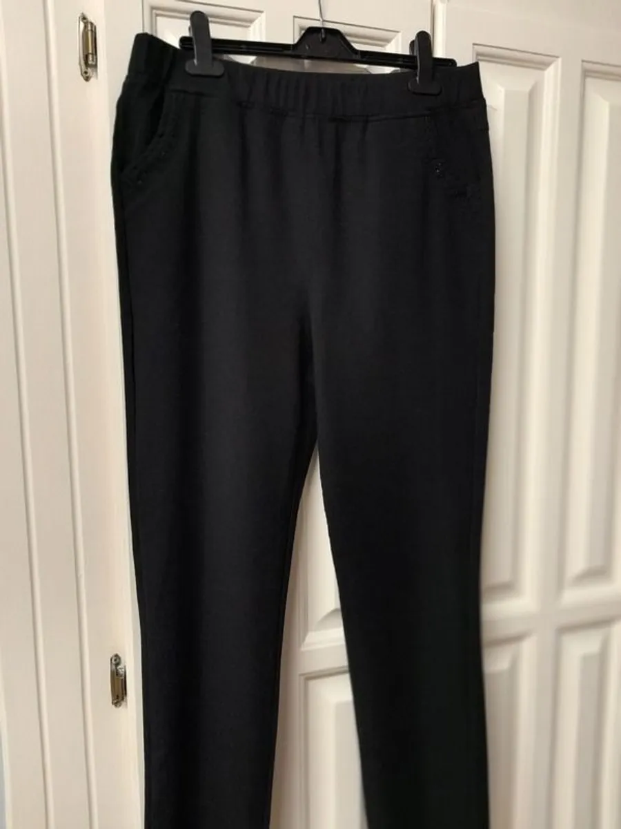Just Elegance, Black Pull on Trousers - Image 1
