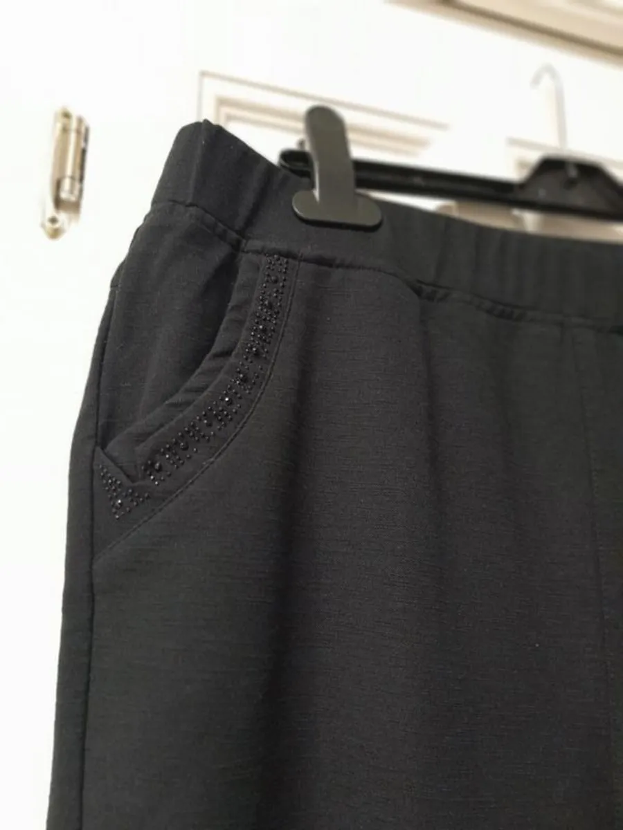 Just Elegance, Black Pull on Trousers - Image 2