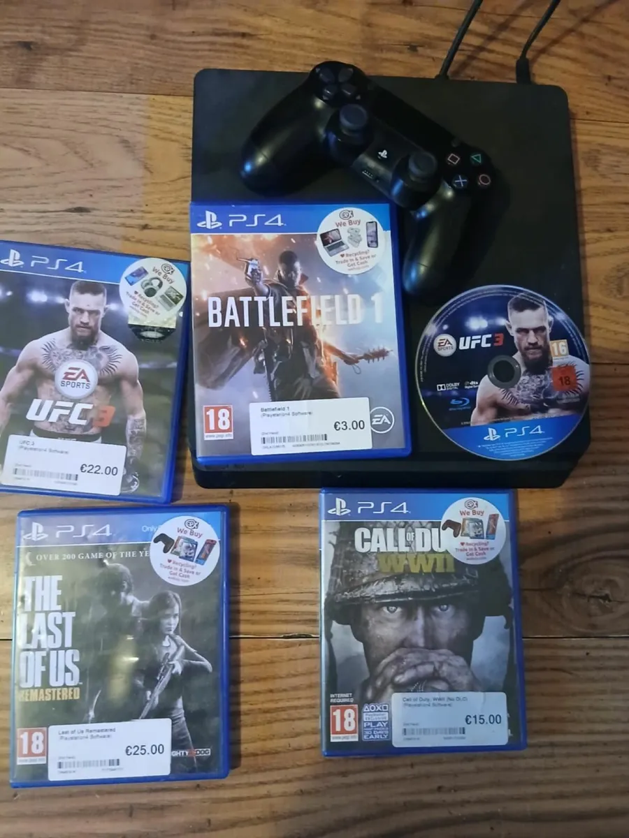 PS4 with Controller, power cable, HDMI cable