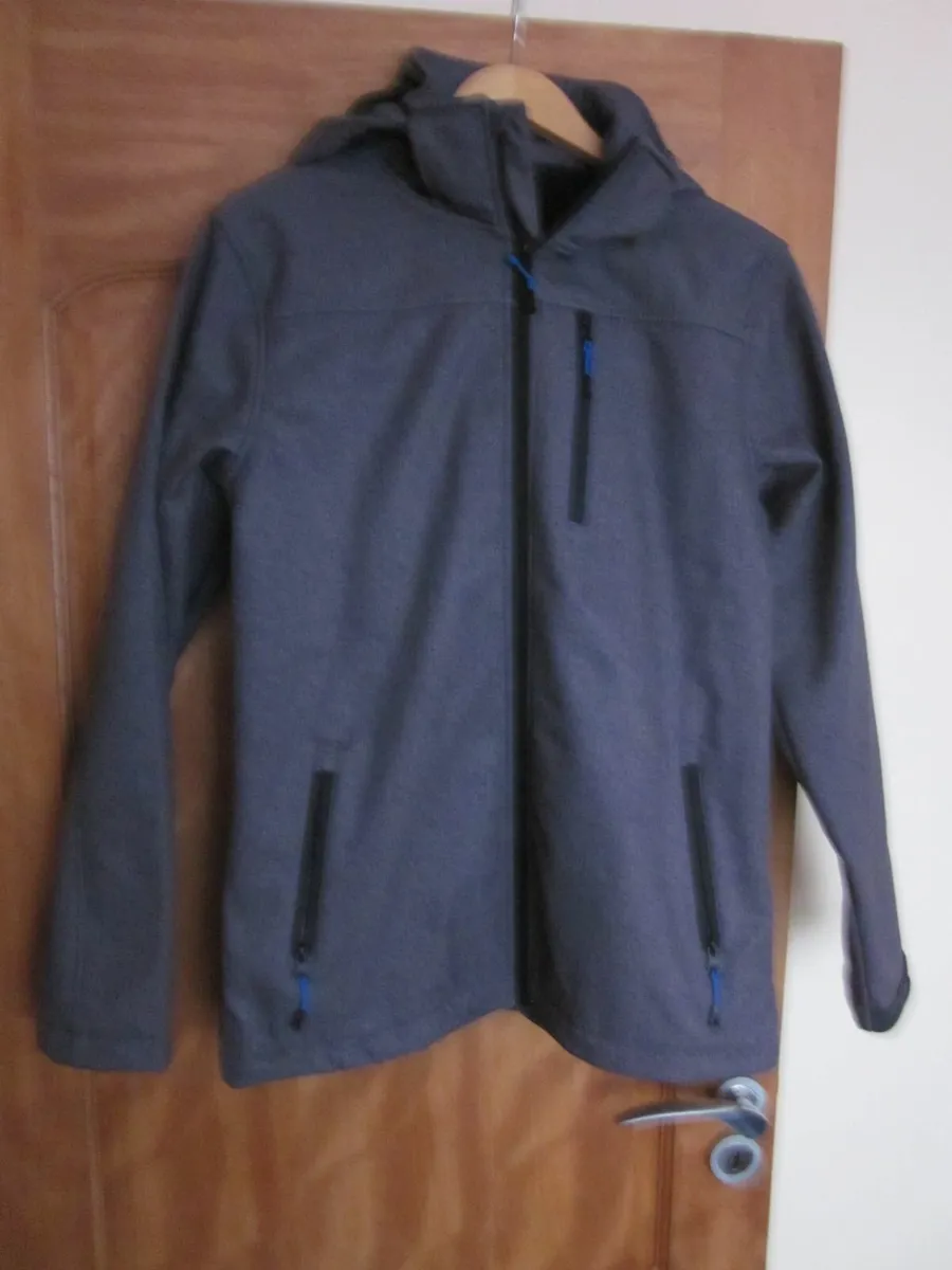 Dunnes Charcoal Soft Shell Jacket New - Image 1