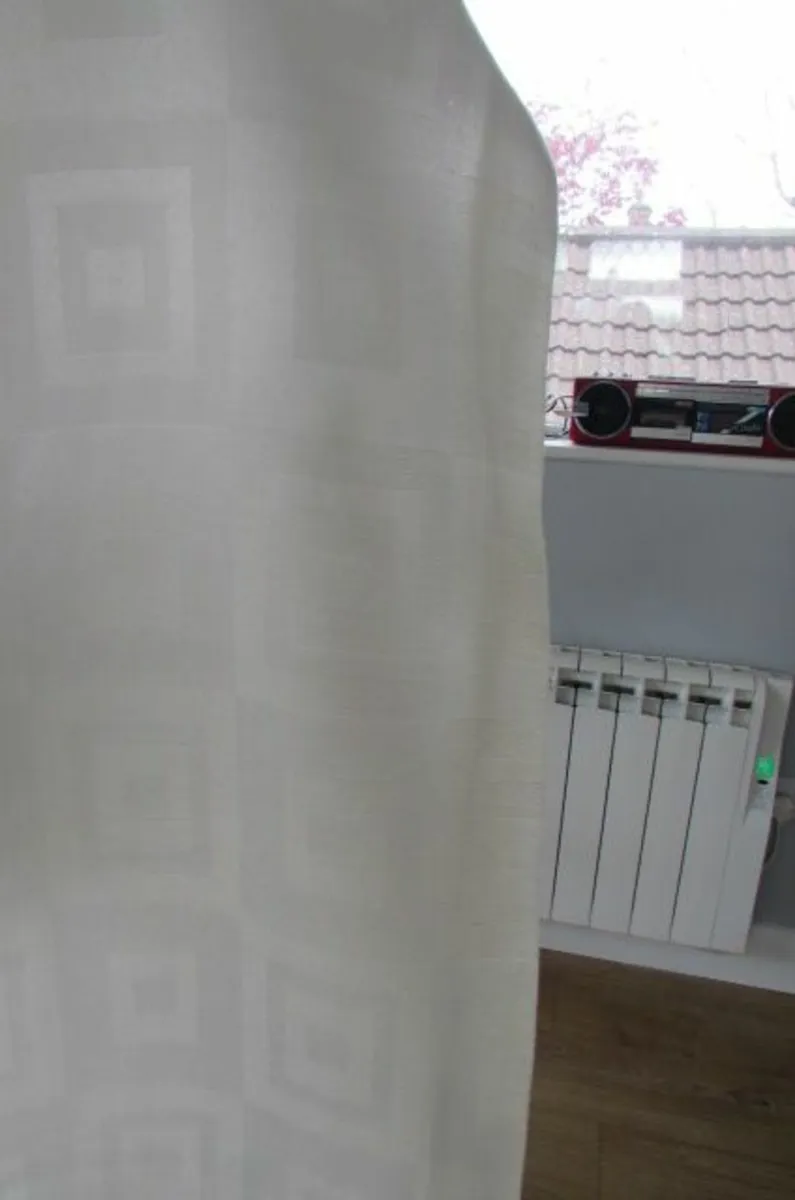 Cream Curtains with Tie Backs for Sale - Image 2