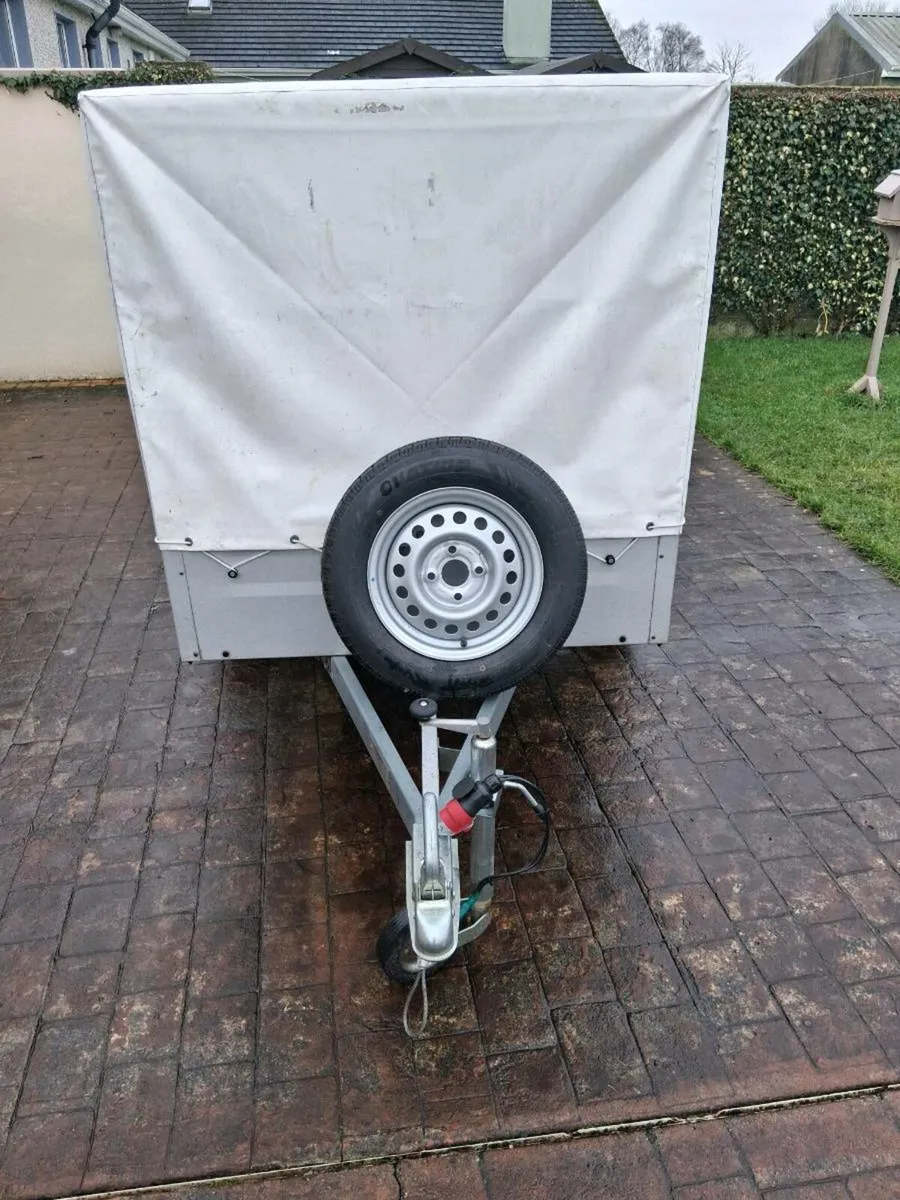7x4 galvanised trailer with cover - Image 2