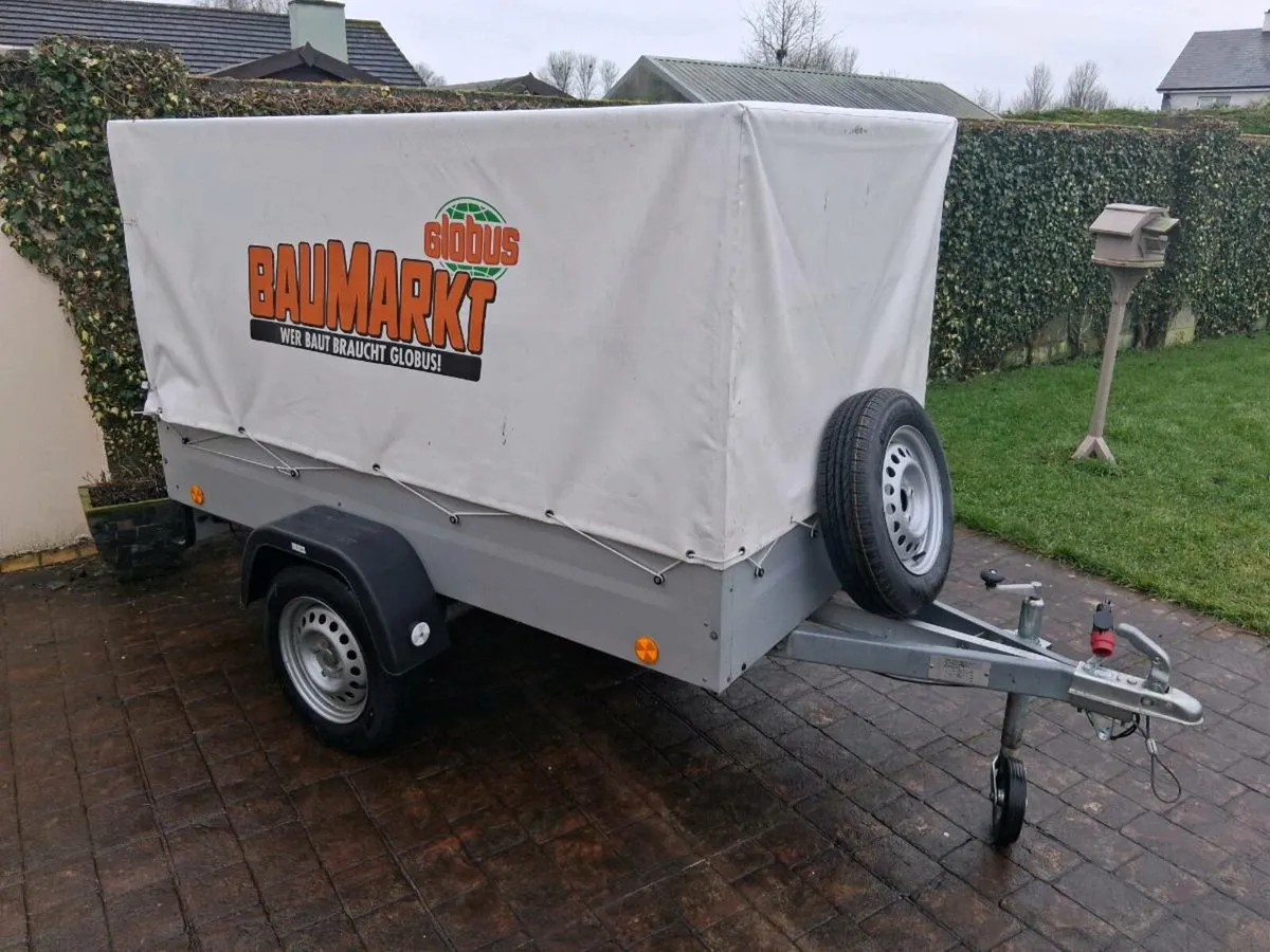 7x4 galvanised trailer with cover - Image 3