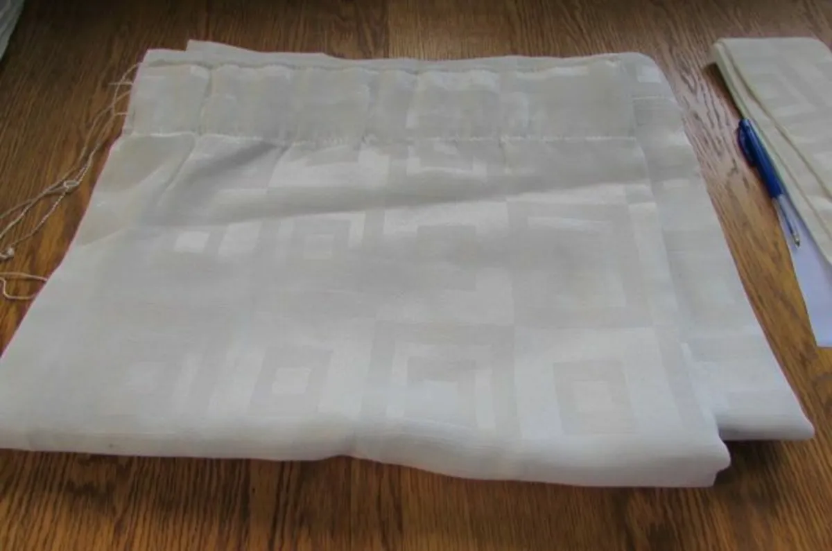 Cream Curtains with Tie Backs for Sale - Image 4