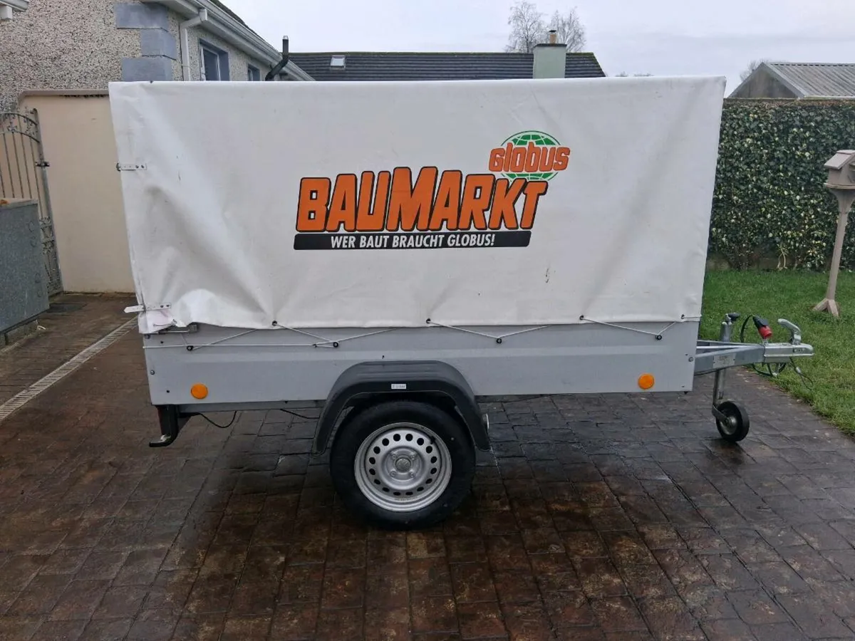 7x4 galvanised trailer with cover - Image 4