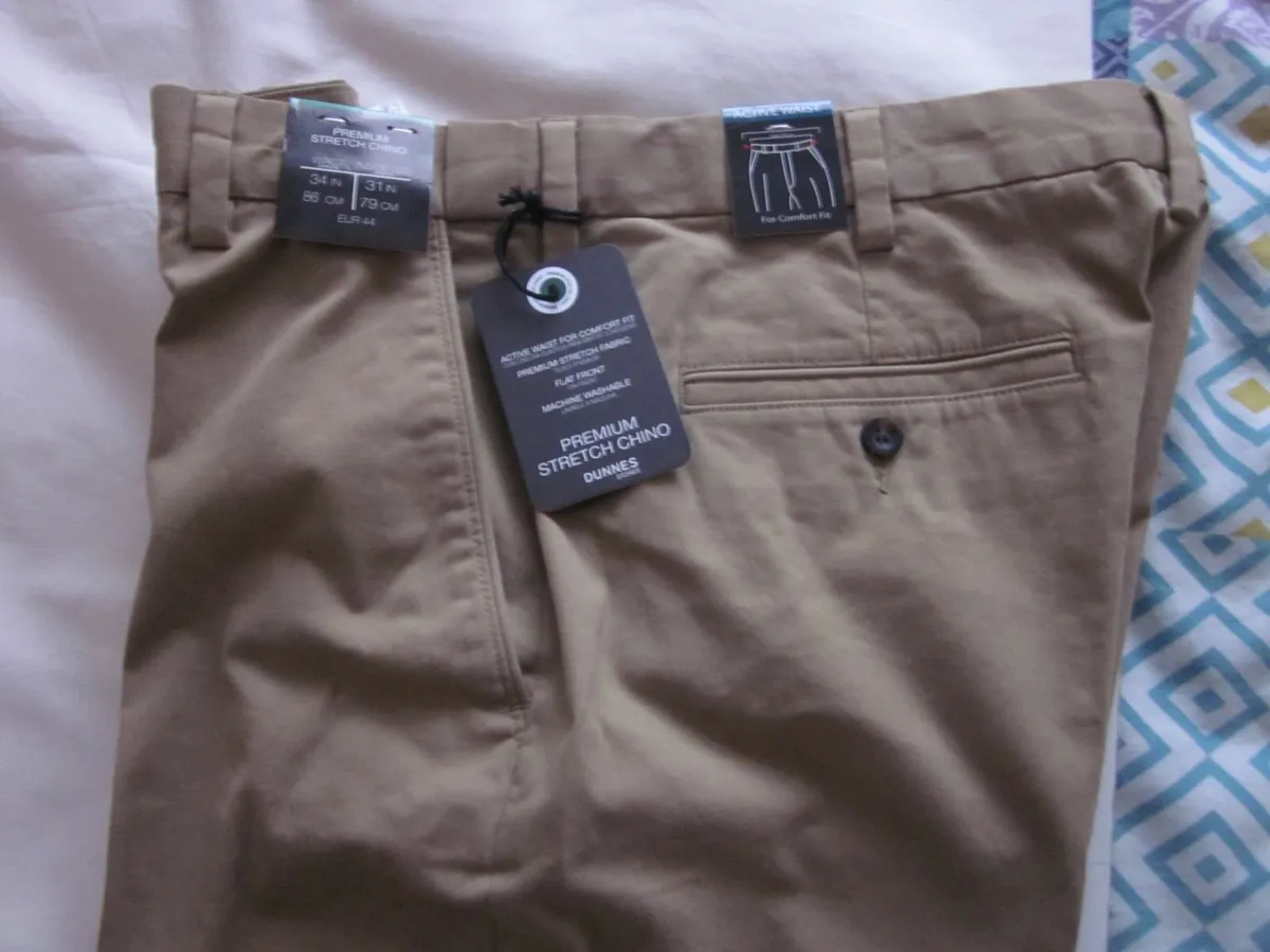 Dunnes Premium Stretch Chino 34/31 New - Image 2
