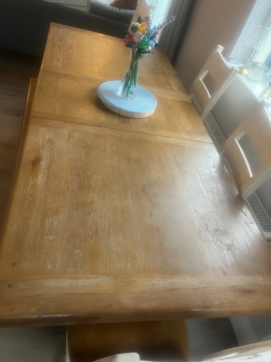 Dining table with bench & chairs - Image 4