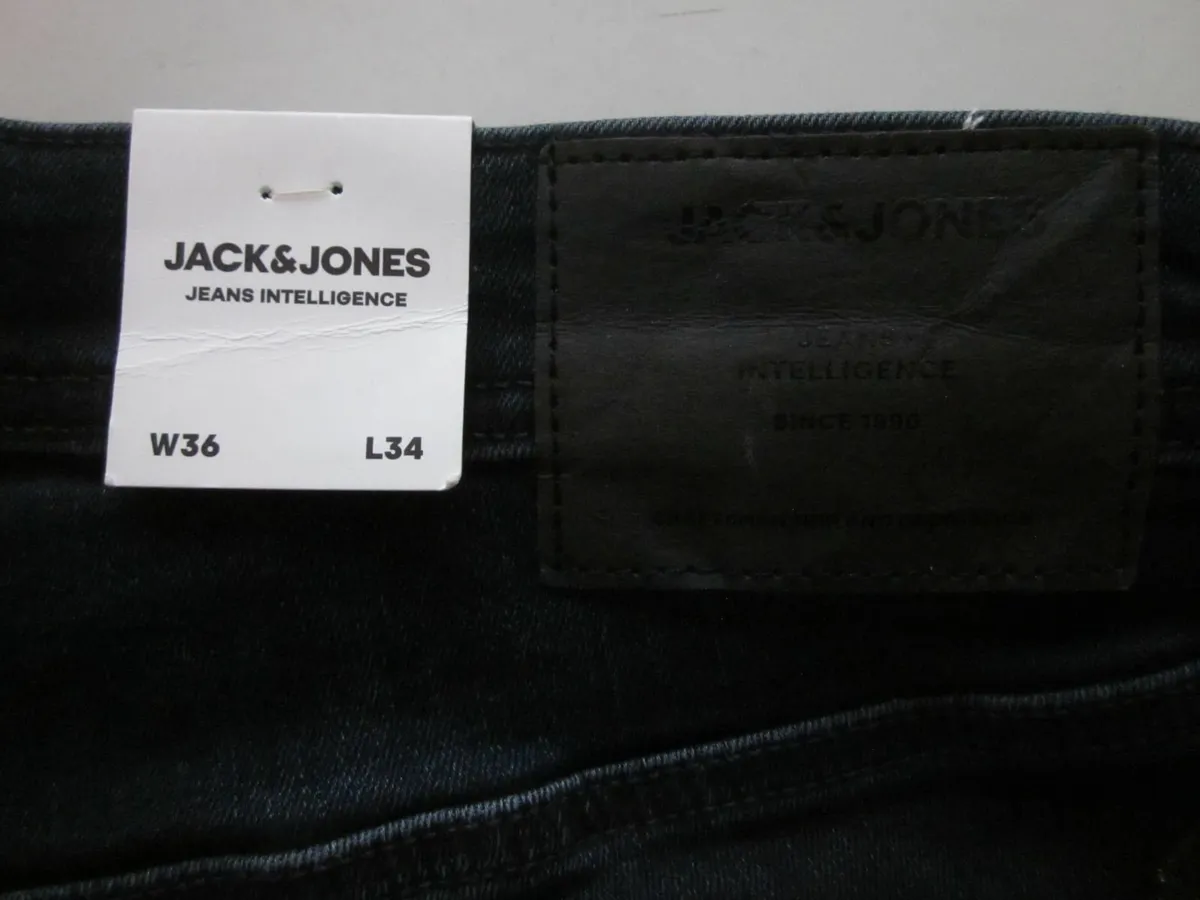 Jack&Jones Blue Denim Liam Skinny Jeans New - Image 2