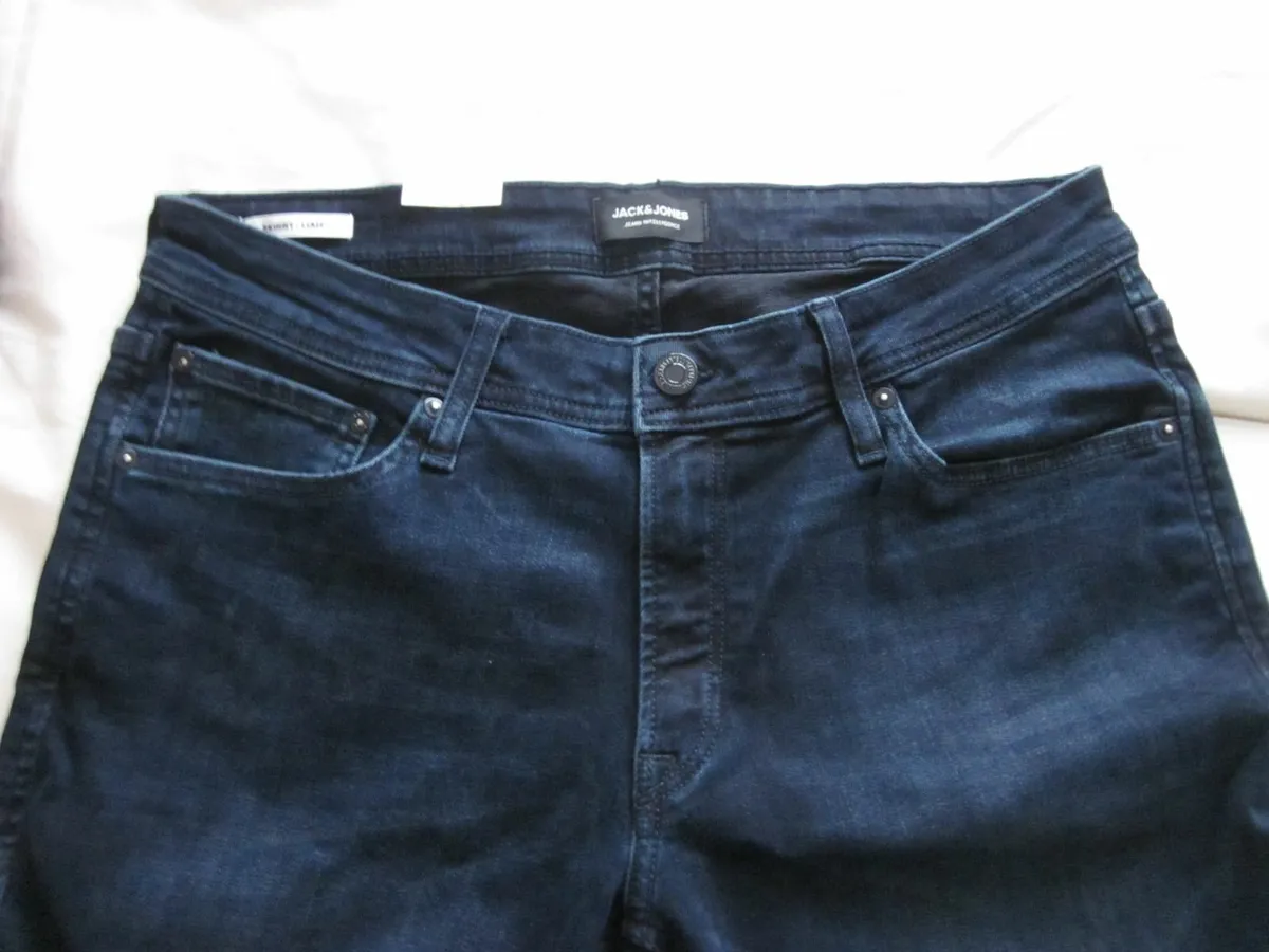 Jack&Jones Blue Denim Liam Skinny Jeans New - Image 3
