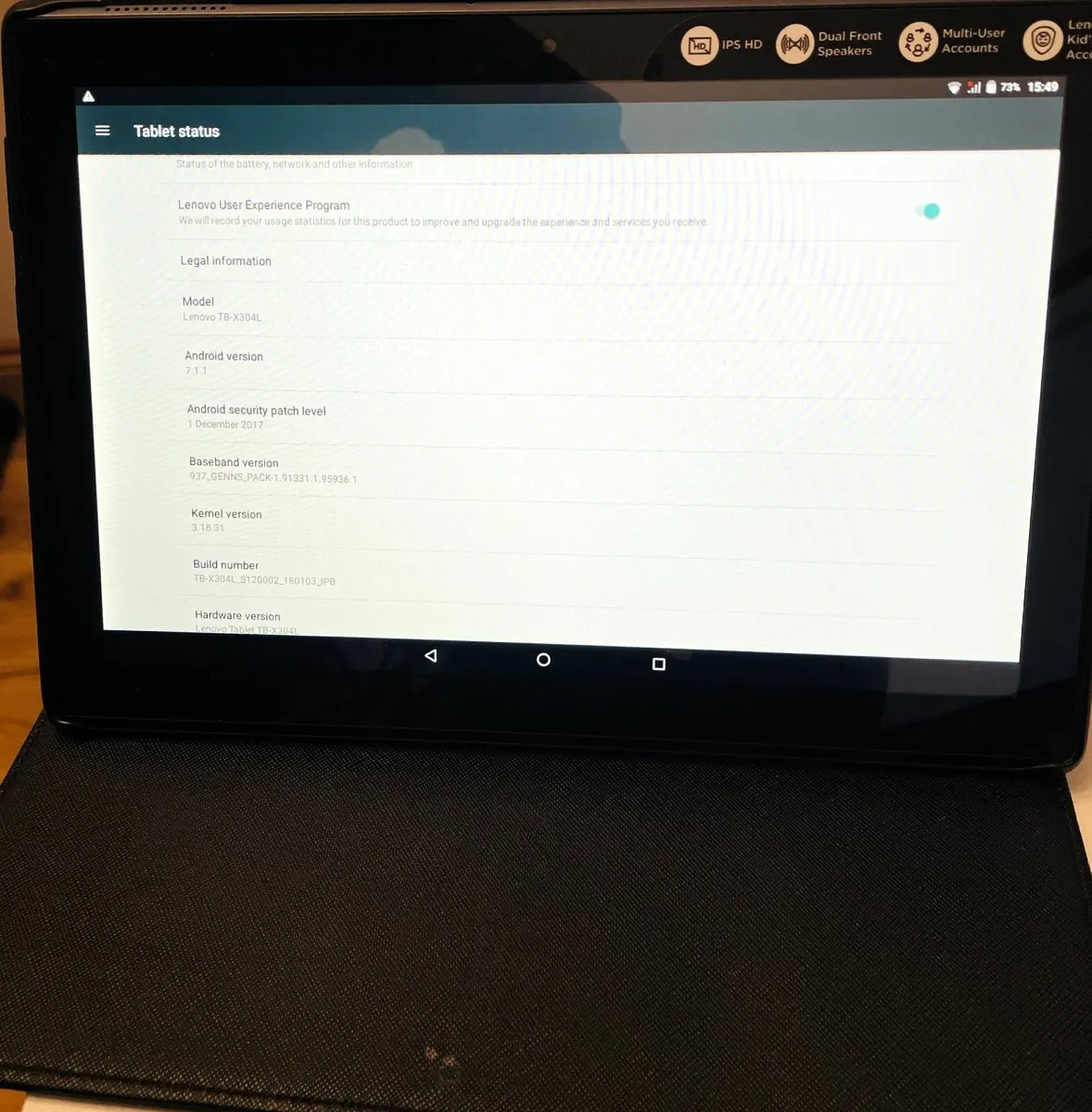 Lenovo Tablet TB-X304L - Image 1