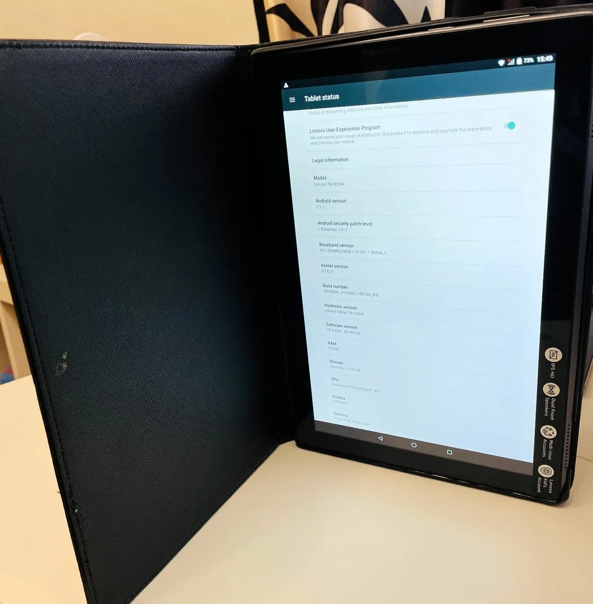 Lenovo Tablet TB-X304L - Image 3