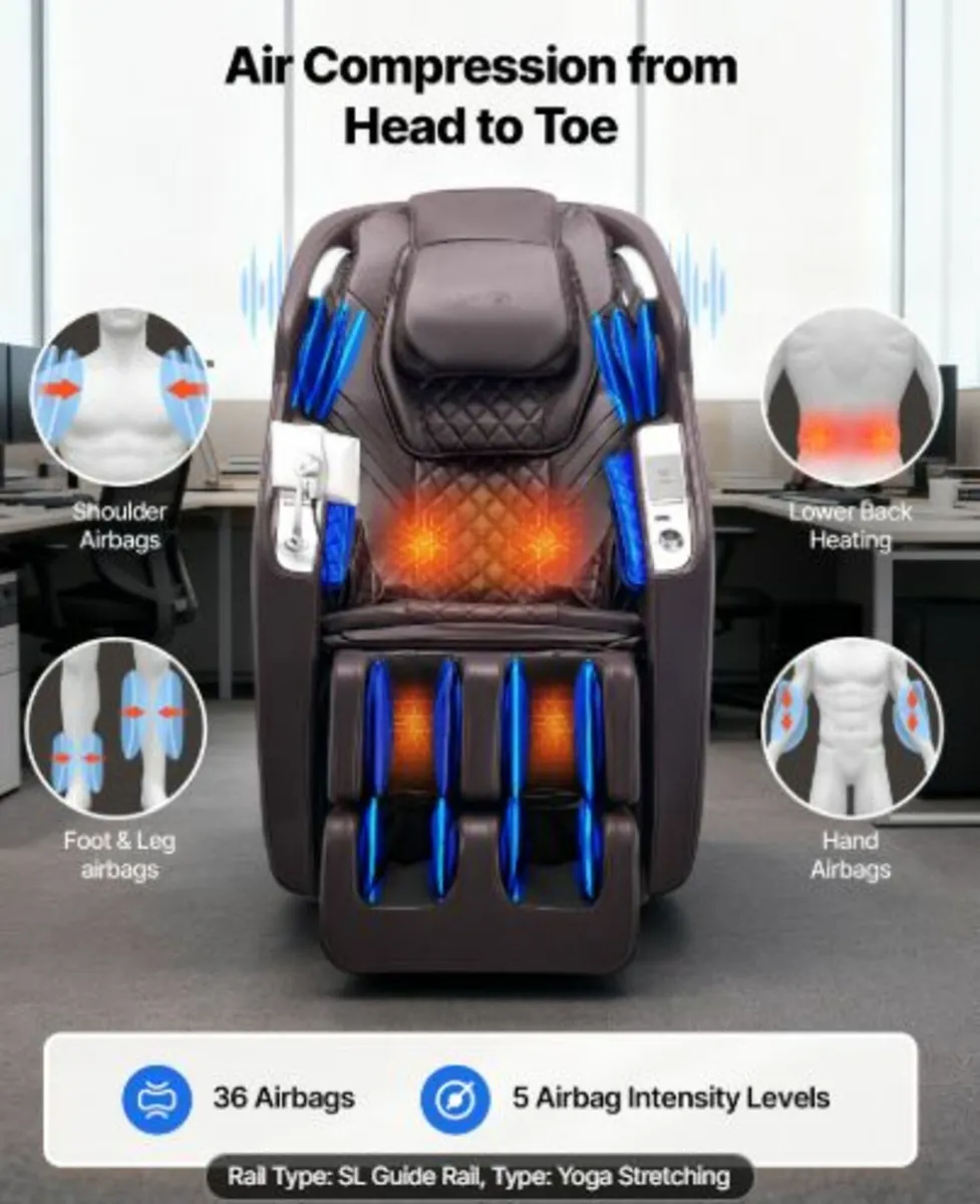 Massage Chair, 4D Full Body Zero Gravity Recliner - Image 4