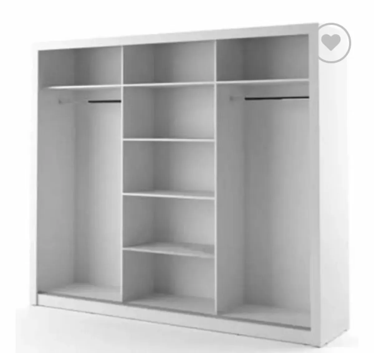 Boston Sliderobe 2.5m White. Free home delivery - Image 4