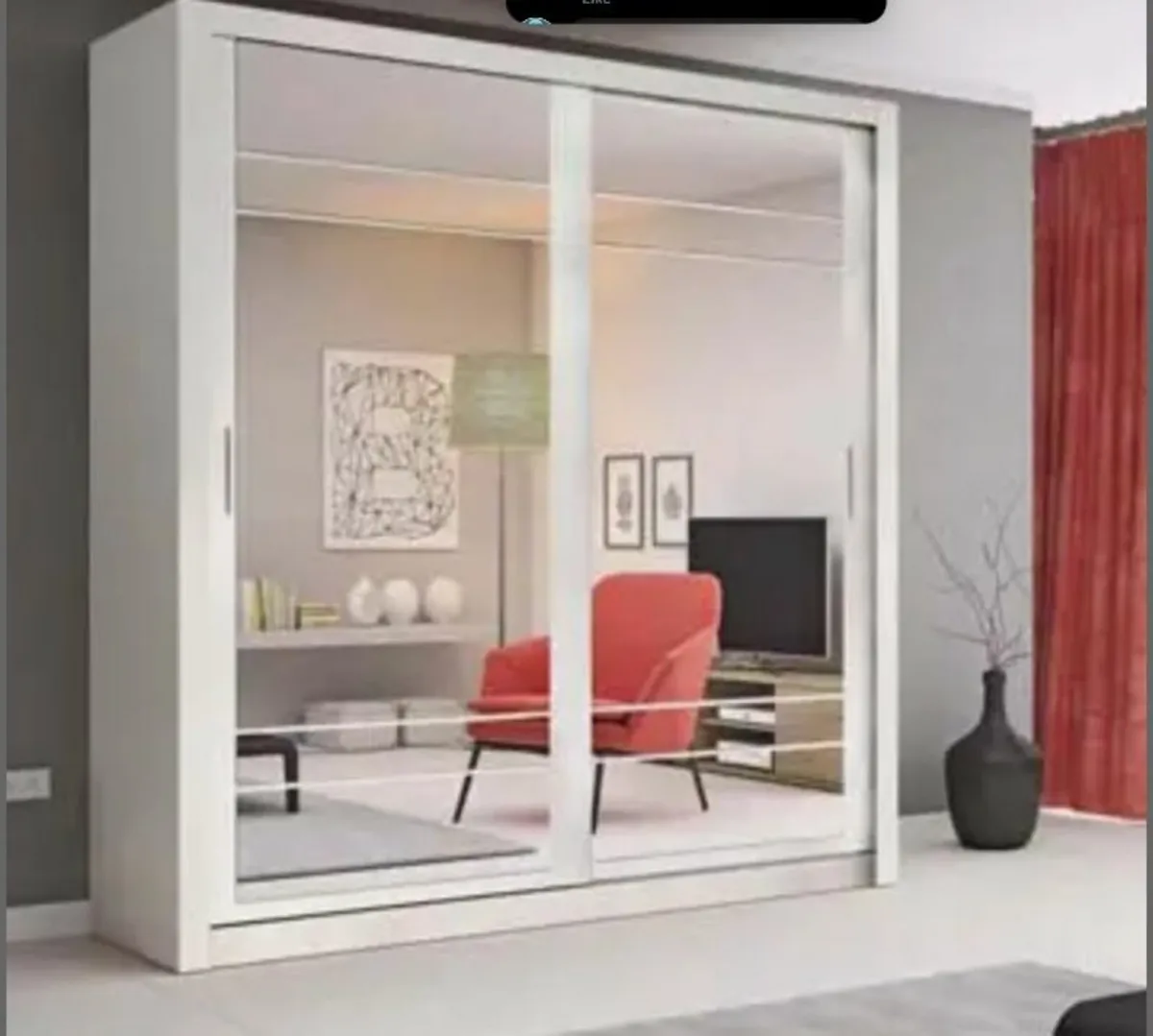 Boston Sliderobe 2.03m White. Free delivery 🚚 - Image 1