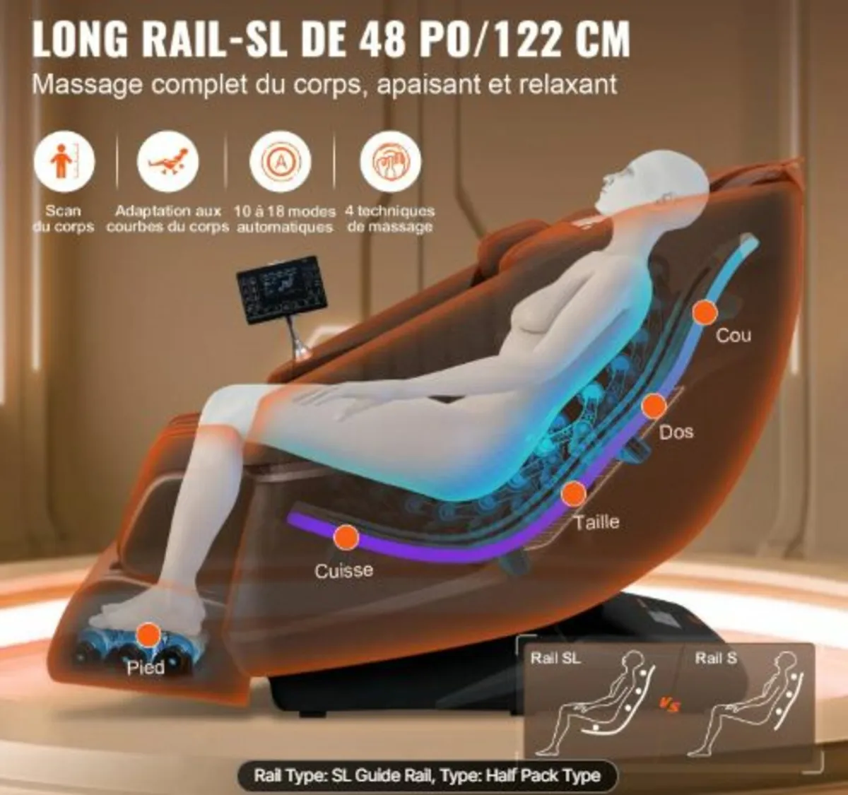 Full Body Massage Chair, SL-Track Zero Gravity - Image 2