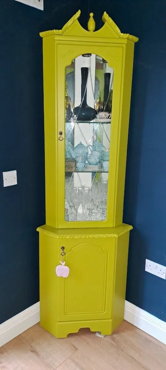 Wooden corner cabinet - painted wood - Image 2