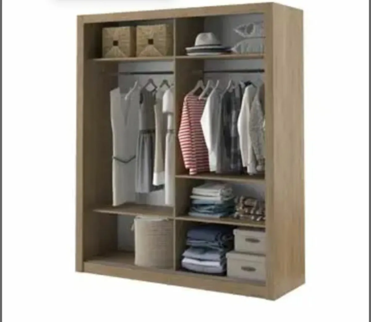 Cuba Sliderobe 1.81m Oak Shetland. Free delivery - Image 3